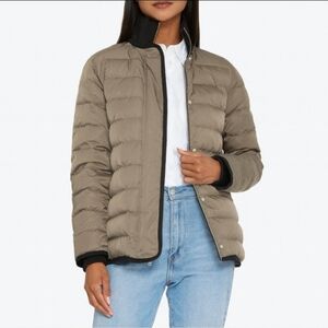Theory Taupe Liner Down Puffer Jacket Size L